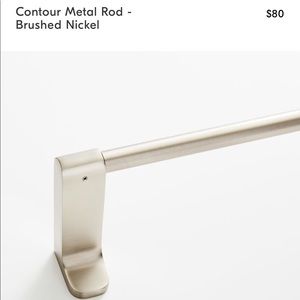 West Elm Nickel Contour Curtain Rod